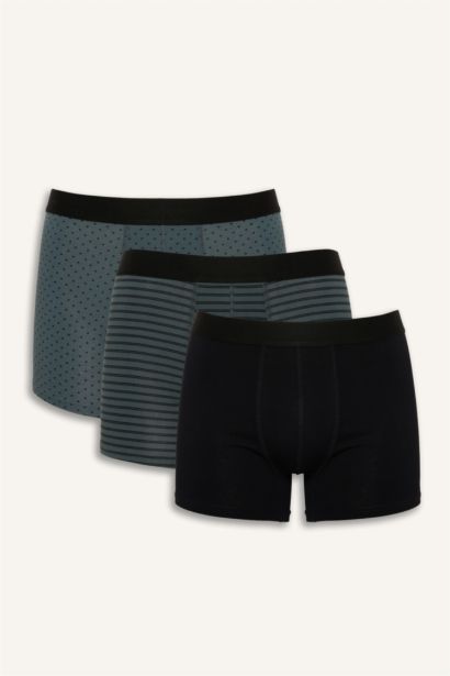 Regular Fıt Şal Desenli 3'lü Boxer