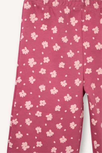 Baby Girl Wide Leg Ruffled Floral Trousers