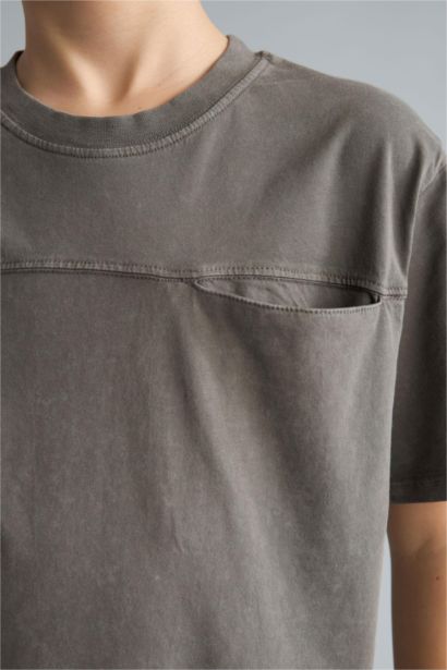 تيشيرت ولادي نص ردن قصة عادية برقبة مستديرة