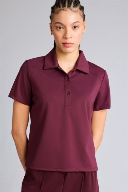 Спортивная шелковая футболка поло Standard Fit с коротким рукавом