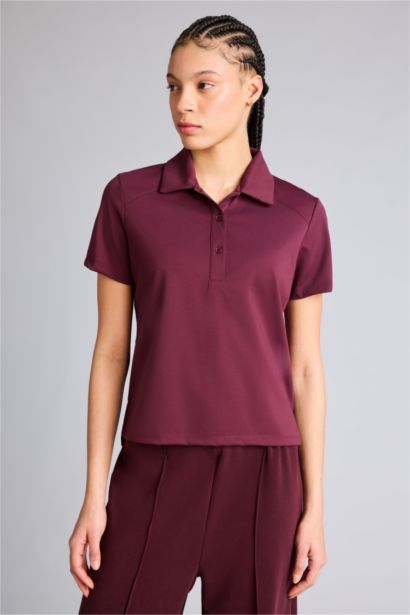 Спортивная шелковая футболка поло Standard Fit с коротким рукавом