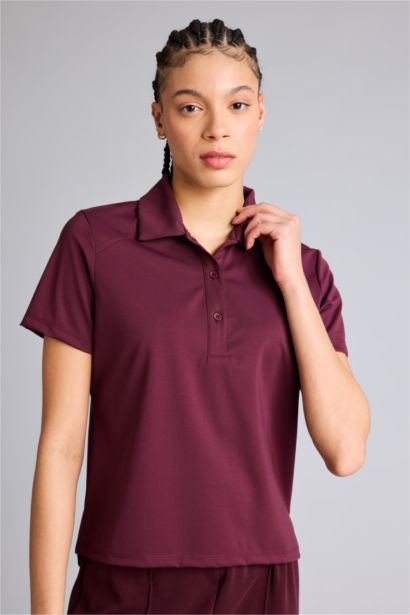 Спортивная шелковая футболка поло Standard Fit с коротким рукавом