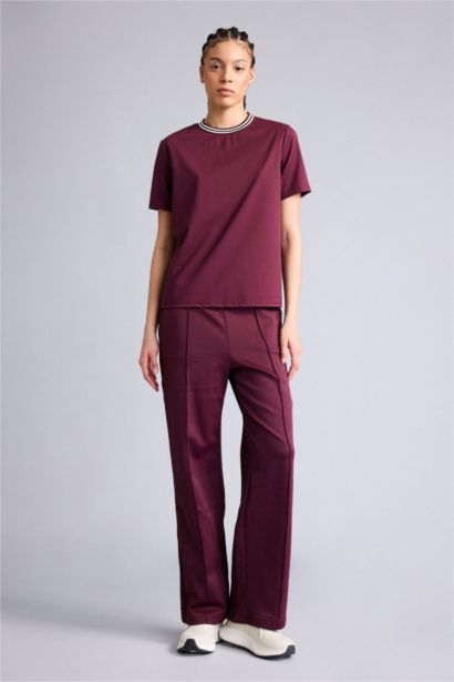 Standard Fit поло жағалы спорттық жібек қысқа жеңді поло футболка