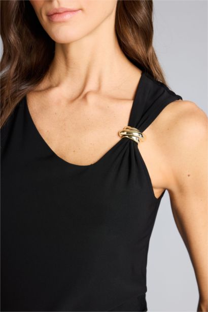 Майка приталенного кроя с вырезом лодочка для женщин Premium