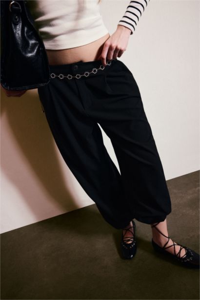 Balloon Fit Double Pocket Trousers