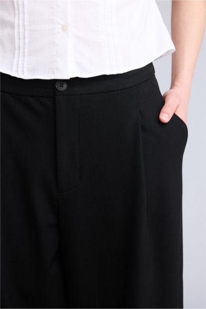 Balloon Fıt Yarı Elastik Bantlı Bel Pantolon