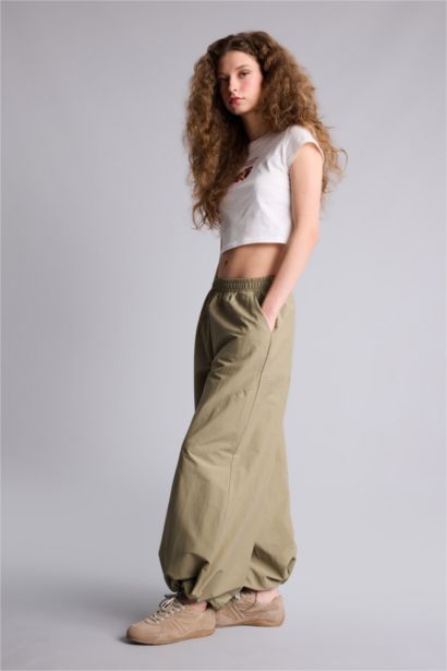 بنطلون بالون فيت بجيب وخصر عادي