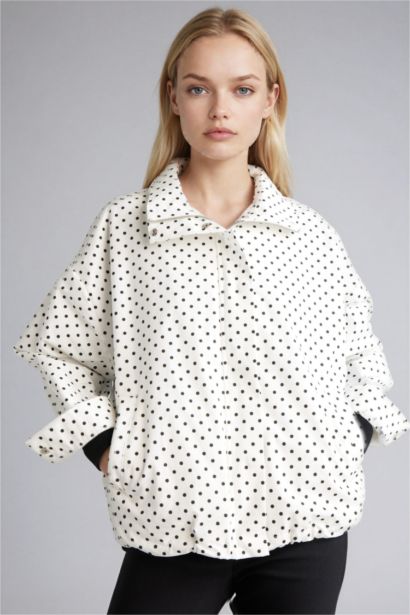 Grandad Collar Poplin Taffeta Jacket