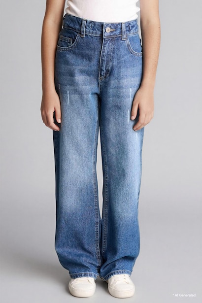 Straight Fit Jean Kız Çocuk