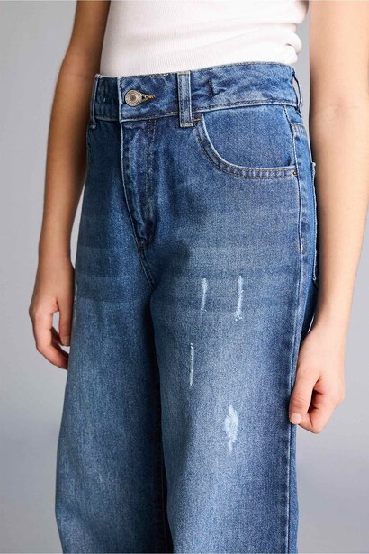 Girl Straight Wide Jeans