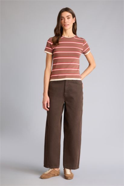 تيشيرت نص ردن قصة عادية وياخة مستديرة