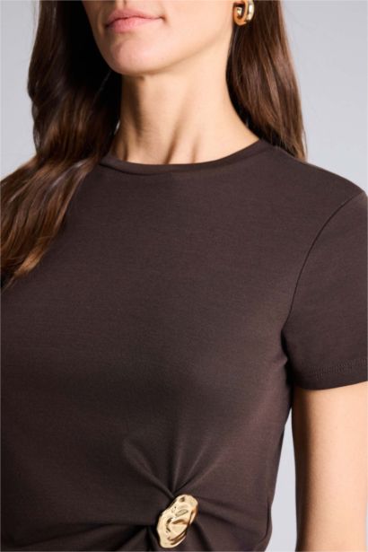 Футболка Slim Fit в рубчик с аксессуарами