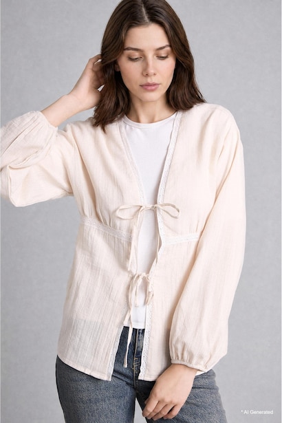 Regular Fit Wowen Fabrics Long Sleeve Tunic