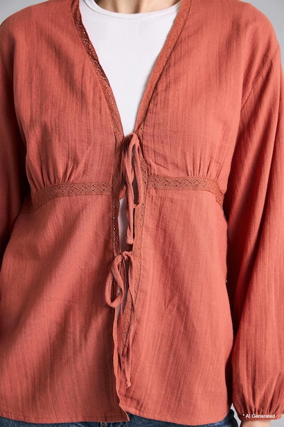 Regular Fit Wowen Fabrics Long Sleeve Tunic