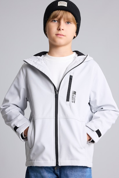 Boy Hooded Fleece Lined Raincoat