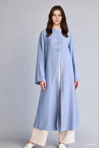 Regular Fit Crew Neck Kimono