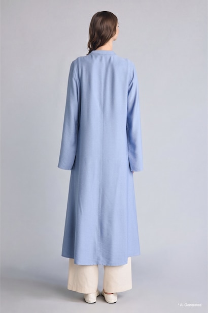 Regular Fit Crew Neck Kimono