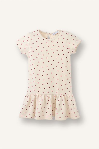 Girl Patterned Long Sleeve Dress