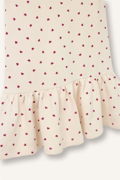 Girl Patterned Long Sleeve Dress