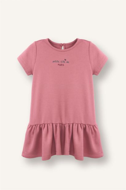 Girl Embroidered Short Sleeve Dress