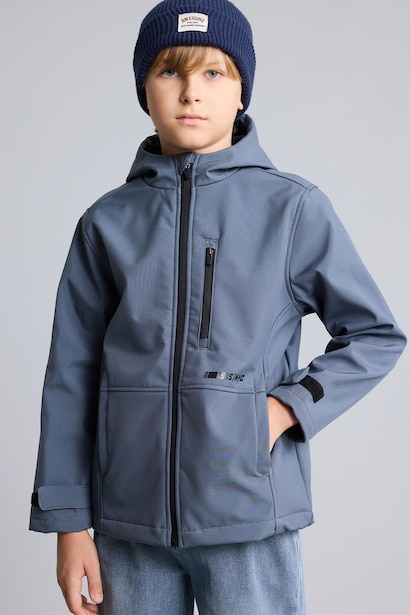 Boy Hooded Fleece Lined Raincoat
