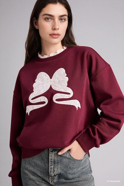 Oversize Fit Thick Sweatshirt Fabric Sweatshirt