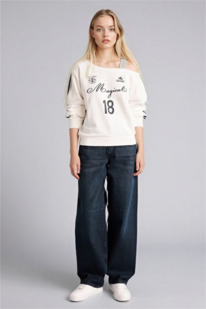 Printed Long Sleeve Sweatshirt