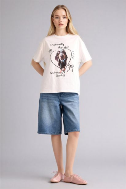 تيشيرت اوفر سايز مطبوع