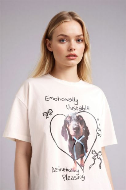 تيشيرت اوفر سايز مطبوع