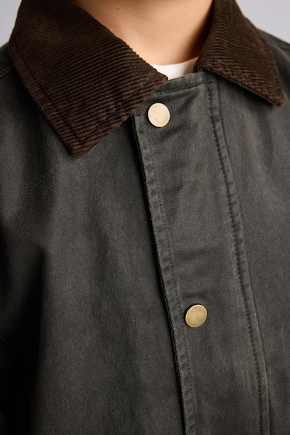 Boy Polo Collar Cotton Lined Puffer Jacket
