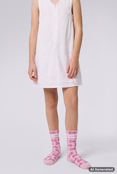 Girl Barbie Licensed 2 piece Long sock