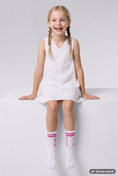 Girl Barbie Licensed 2 piece Long sock