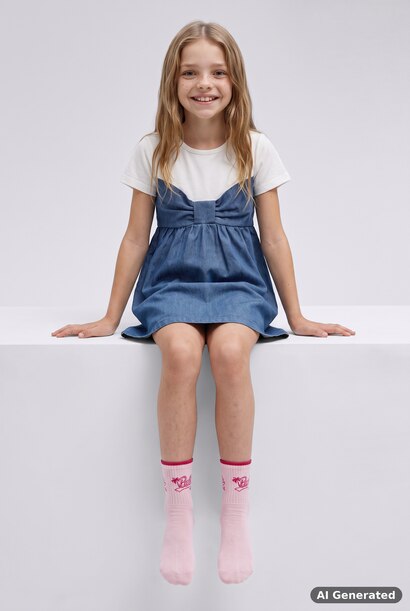 Girl Barbie Licensed 2 piece Long sock