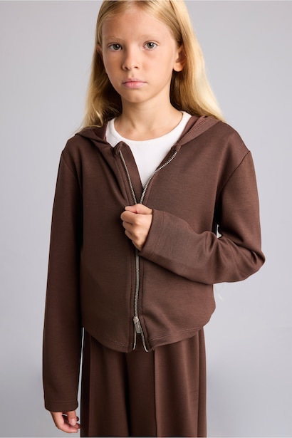 Slim Fit Hooded Cardigan