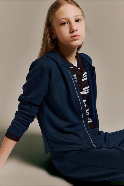 Girl Zipped Modal Zip-Up Sweatshirt