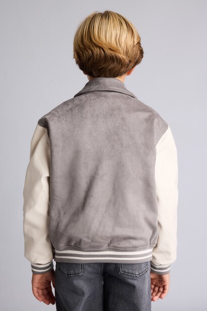 Boy Embroidered Taffeta Jacket