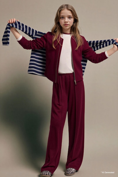 Girl Wide Leg Modal Trousers