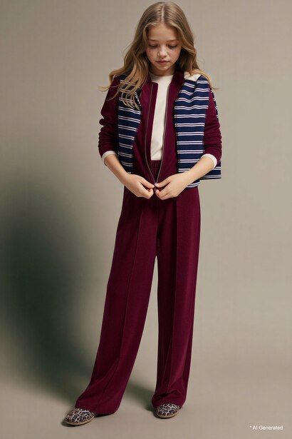 Girl Wide Leg Modal Trousers