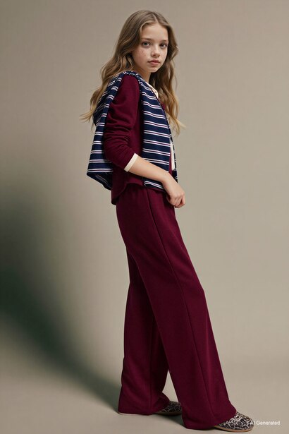 Girl Wide Leg Modal Trousers