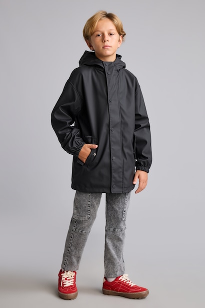 Boy Hooded Taffeta Raincoat