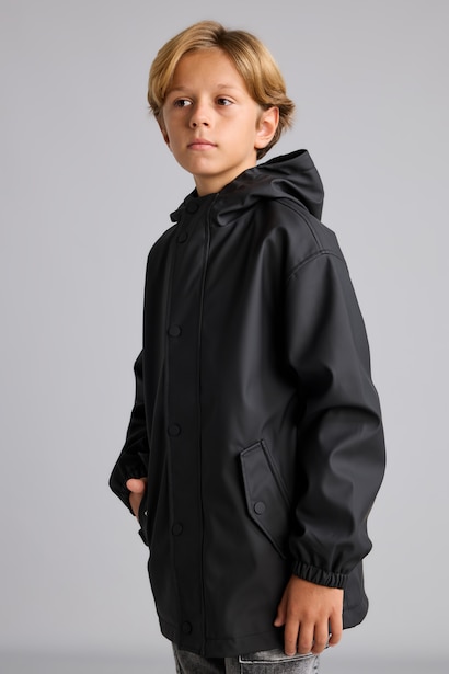 Boy Hooded Taffeta Raincoat