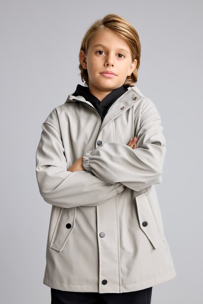 Boy Hooded Taffeta Raincoat
