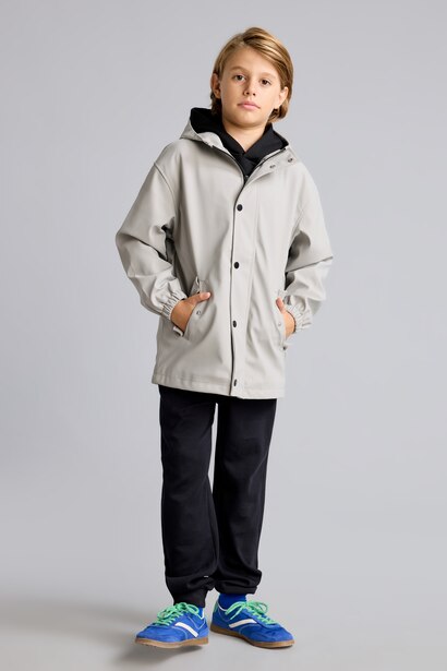 Boy Hooded Taffeta Raincoat