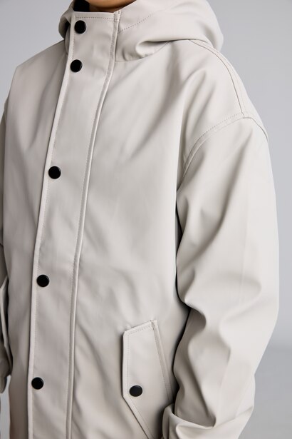 Boy Hooded Taffeta Raincoat