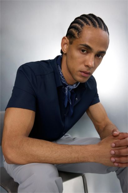 Slim Fit қысқа жеңді жейде