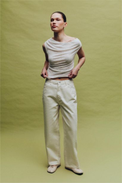Baggy Fit Gabardine Trousers