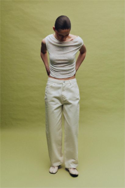 Baggy Fit Gabardine Trousers