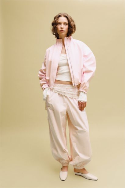 Balloon Fıt Normal Bel Poplin Pantolon