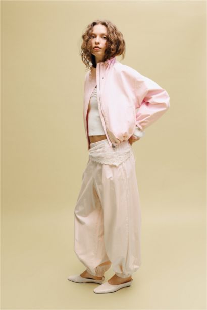 Balloon Fıt Normal Bel Poplin Pantolon