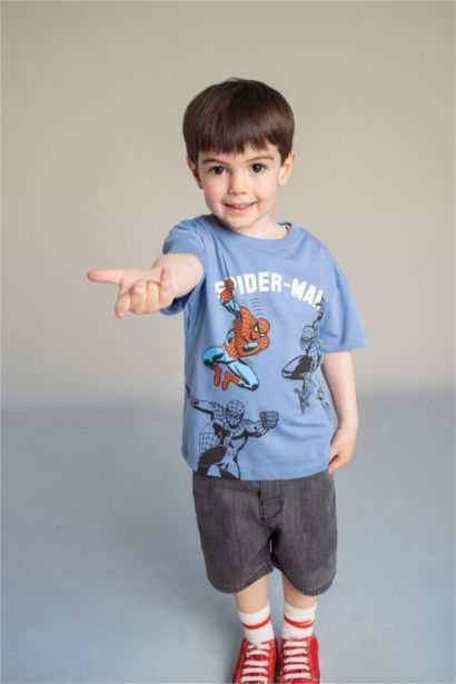Regular Fit Spiderman Licensed Short Sleeve T-Shirt